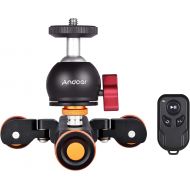 [아마존베스트]Andoer 3-Wheels Wireless Remote Control Motorized Camera Video Auto Dolly 3 Speed Adjustable with Mini Flexible Ballhead Mount Adapter Compatible with Canon Nikon Sony DSLR Camera