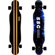 DINBIN 41 Inch Drop Through 8 Ply Maple Complete Longboards Skateboard,Cruising,Freeride Slide,Freestyle and Downhill Freestyle Cruiser for Teens or Adults