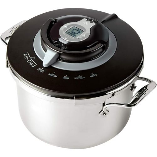  All-Clad PC8 Precision Stainless Steel Pressure Cooker Cookware, 8.4-Quart, Silver