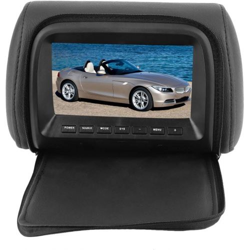  Bediffer 7 Inch Car Widescreen Headrest LCD Monitor MP5 Video Player Car Multimedia Display Remote Control 12V Access to DVD