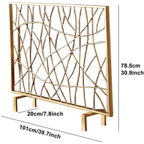  FOLDING Indoor Fireplace Screen Freestanding Single Panel Fireplace Screen Fireplace Spark Protection Baby Safe, Sturdy Wrought Iron Fire Spark Guard With Mesh for Stove/Gas Fire/Wood Burn