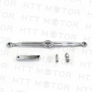 HTTMT MT288-014- Chrome Aluminum Skull Gear Shift Linkage Compatible with Harley CVO Electra Glide Fat Boy Heritage Softail Adjustable From 300mm~330mm
