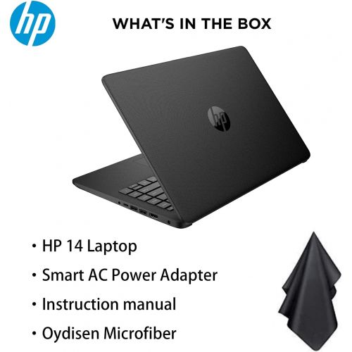 에이치피 2021 Newest HP Premium 14-inch HD Laptop, Intel Dual-Core Processor Up to 2.8GHz, 8GB RAM, 64GB eMMC Storage, Webcam, Bluetooth, HDMI, Wi-Fi, Black, Windows 10 with 1 Year Microsof