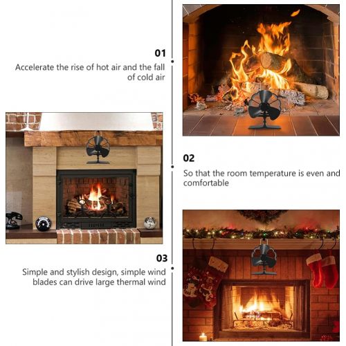 BESPORTBLE Mini Fireplace Fan Burning Stove Fan Stove Fan for Wood Stoves Burner Wood Burning Stove Top