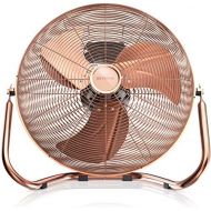 [아마존베스트]Brandson - Wind Machine Retro Style | Fan in Copper | Floor Fan 30 cm | Table Fan Floor Fan | High Air Flow | Robust Stand | Continuously Tilting Fan Head | Copper
