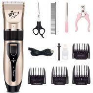 PAZI Dog Clipper - Pet Grooming Clipper Cordless pet Grooming Scissors can Clean Low Noise for Dogs Cats and Other Pets