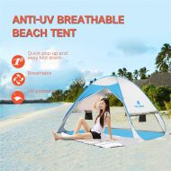 Outing Udstyr, Tent Outdoor Camping Tent Portable Anti Uv Beach Tent Summer Instant Pop up Tent Child Cabana Sun Shelter for Fishing Hiking with Bag, Kejing Miao, Orange