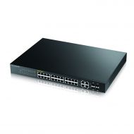 ZyXEL Zyxel 24 Port GbE L2 Advanced Web Managed 802.3at PoE+ Switch + 4 GbE Combo GbE/SFP (28 Total Ports) 375W Power Budget - Sturdy Metal - Limited Lifetime Protection [GS1920-24HP]