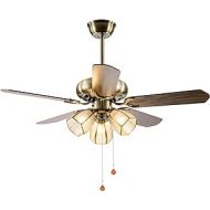 KAISITE 42-Inch Ceiling Fan, Rustic Flush Mount Ceiling Fan with Pull Chain Control and Frosted Glass Lampshade, Low Profile Ceiling Fan with E26 Bulb Socket and 4 Plywood Blades (
