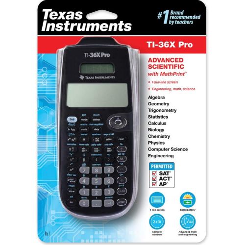  Texas Instruments TI-36X Pro Engineering/Scientific Calculator 9.7 Inch Black.