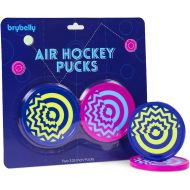 Brybelly Vivid Two-tone Air Hockey Pucks (2-pack) Wear-proof Molded Psychedelic Patterns and Designs Large 3.25-inch Pucks for Standard Air Hockey Tables Perfect Addition to Game Rooms and