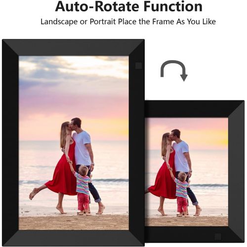  [아마존베스트]Yenock Digital Photo Frame, 10-Inch / 25.4-cm Touchscreen with Motion Sensor, 1280 x 800,WiFi, Share Photos and Videos in Portrait and Landscape Format via App/Facebook/Twitter/Ema