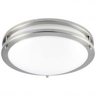 LUXRITE Luxrite LED Flush Mount Ceiling Light, 12 Inch, Dimmable, 3000K Soft White, 1380 Lumens, 18W Ceiling Light Fixture, Energy Star & ETL - Perfect for Kitchen, Bathroom, Entryway, and