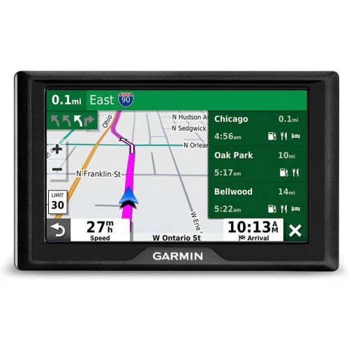 가민 Garmin Drive 52 & Traffic: GPS Navigator with 5” Display Features Easy-to-Read menus and maps, Traffic alerts, Plus Information to enrich Road Trips & Portable Friction Mount
