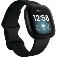 [아마존베스트]Fitbit Versa 3 Health & Fitness Smartwatch with GPS, 24/7 Heart Rate, Alexa Built-in, 6+ Days Battery, Black/Black, One Size (S & L Bands Included)