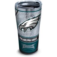 Tervis 1266674 NFL Philadelphia Eagles Edge Stainless Steel Tumbler with Clear and Black Hammer Lid 20oz, Silver