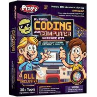 Playz My First Coding & Computer Science Kit - Learn About Binary Codes, Encryption, Algorithms & Pixelation Through Fun Puzzling Activities Without Using a Computer for Boys, Girls, Teenagers, Kids