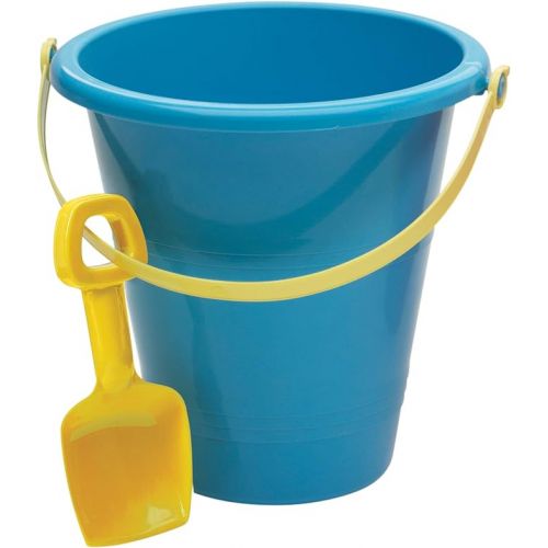  American Plastic Toys Kids’ 8” Sand Pail & Shovel Duo, Beach & Summer Fun, Outdoor Activities, Sand Pail Color May Vary, Ages 18 Mos+ , Red