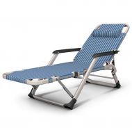 Beds Folding Simple Nap Chair Office Back Recliner Home Lazy Folding Beach Lounge Chair Portable Folding (Color : Blue, Size : 1786525cm)