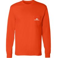 Joe's USA Koloa Surf Classic Wave Long Sleeve Pocket Tees - Heavy Cotton T-Shirts S-5XL