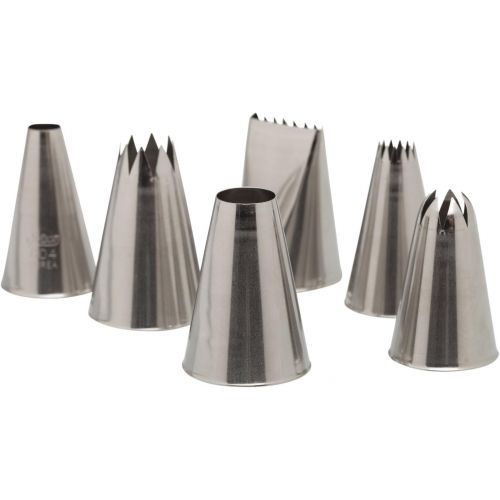  Ateco 787 - 6 Piece Decorating Tube Set, Includes Stainless Steel Tips: 804, 808, 827, 864, 846, 898: Food Decorating Tools: Kitchen & Dining