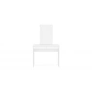 Polifurniture 401601980009 Conquista Vanity/Makeup Table with 2 Drawer & Mirror White
