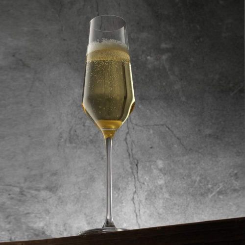  [아마존베스트]JoyJolt Champagne Flutes  Layla Collection Crystal Champagne Glasses Set of 4  6.7 Ounce Capacity  Ideal for Home Bar, Special Occasions