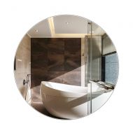 XINGZHE Bathroom Mirror-Minimalist Frameless Round Mirror Decorative Wall Mirror for Bedroom/Bathroom/Hotel Thickness 60-80cm Makeup Mirror (Size : 80cm)