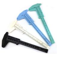 [아마존베스트]Honbay 4pcs Mini Double Scale Plastic Vernier Caliper Ruler Measuring Tool