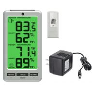 Ambient Weather WS-23 Big Digit 8-Channel Wireless Thermo-Hygrometer with AC Adapter