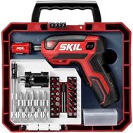 SKIL Rechargeable 4V Cordless Pistol Grip Screwdriver with 42pcs Bit Set, USB Charger and Carrying Case - SD5618-03