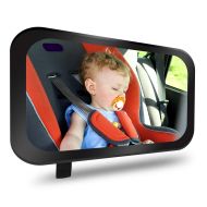 UStyle Baby car Mirror,Baby Backseat Mirror,Rear Facing Mirrors Facing car seat,Crystal Clear View of Infant,Safe, Secure & Shatterproof, Wide View 360 °Adjustable