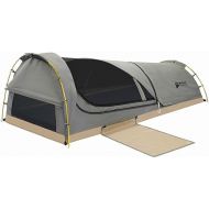 Kodiak Canvas 1-Person Canvas Swag Tent with Sleeping Pad, Olive, One Size