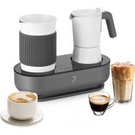 SEVEN&ME Espresso Coffee Machines with Milk Frother Coffee Maker with One-Click Operation, Cappuccino Machine and Latte Machine 60ml Single Serve Barista-Quality Expresso Coffee Ma