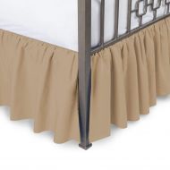 Precious Star Linen 800 Thread Count 1pc Dust Ruffle Bed Skirt Solid Expanded/Olympic Queen (66 x 80) Size 16 Inch Drop Length 100% Egyptian Cotton (Taupe)