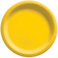 amscan Sunshine Yellow Round Paper Plates | 7 | Pack of 20 | Party Supply (64015.09)