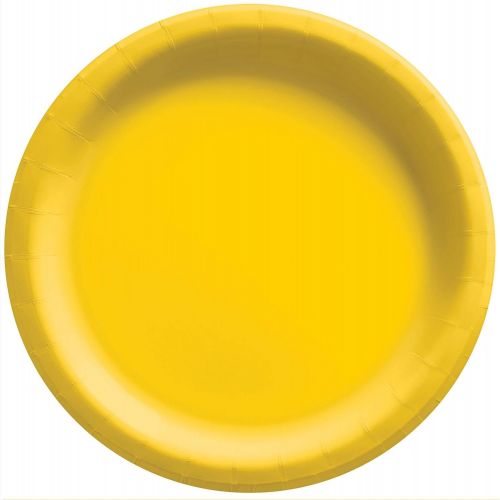  amscan Sunshine Yellow Round Paper Plates | 7 | Pack of 20 | Party Supply (64015.09)