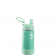 Takeya 51138 Kids Actives Stainless Steel Insulated Water Bottle with Straw Lid 14 oz Seafoam