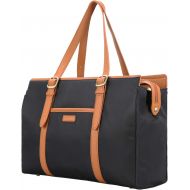 [아마존베스트]Tote Bags for Women,ECOSUSI 3 Divided Compartments Women Briefcase Large Work Office Bag for Teacher Student Lightweight Laptop Purse with Trolley Sleeve,fit up to 15.6 inch