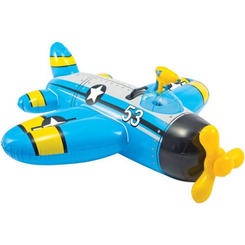 인텍스 Intex Water Gun Plane Ride-On, 52 x 51, for Ages 3+, 1 Pack (Colors May Vary)