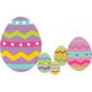 amscan Multicolored Easter Eggs Corrugated Signs, 5 Ct. | Party Decoration, Easter Easter Eggs Corrugated Signs