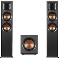 (1 Pair) Klipsch R-625FA Powerful Detailed Floorstanding Home Speaker Set of 1 Black + Klipsch R-100SW Powerful Detailed Home Speaker Set of 1 Black Bundle