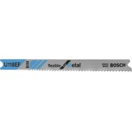 Bosch U118EF 5-Piece 3-1/8 In. 14-18 Progressive TPI Flexible for Metal U-shank Jig Saw Blades
