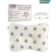 You Me Brand Baby Pillow Head Shaping Protects Head from Flattening - Infant Head Shaping - Star Pattern - 3D Air...