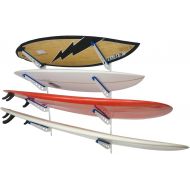 StoreYourBoard Metal Surfboard Storage Rack, 4 Surf Adjustable Home Wall Mount