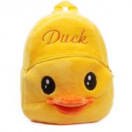 AngelGift Adorable Cartoon Plush Schoolbag Nursery Small Backpack Rucksack Bag for Baby Kids Child (1-3yrs) (Rubber Duck)