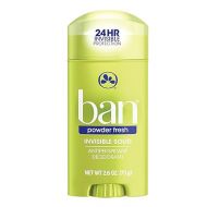 Ban Original Unscented 24-hour Invisible Antiperspirant, Solid Deodorant for Women and Men, Underarm Wetness Protection, with Odor-fighting Ingredients, 2.6 oz (Pack of 6)