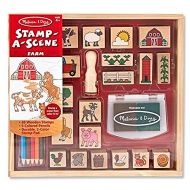 Melissa & Doug Stamp A Scene Farm | Arts & Crafts | Stamp Sets & Stencils | 4+ | Gift for Boy or Girl