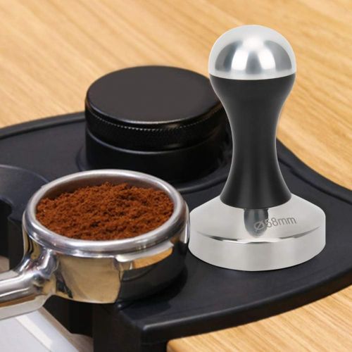  AOER Espresso Tamper, Black Stainless Steel Coffee Pressing Tool Coffee Machine Accessories Coffee Tamper Manual Coffee Tamper Portable for Home for Coffee