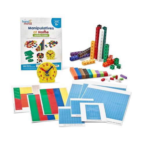  [아마존베스트]hand2mind - 93538PM Paper Take Home Manipulative Kit for Kids Ages 5-7, Individual Practice for Children at Home, Easy to Follow Guide for Parents, Visual Paper Math Supplies, Home